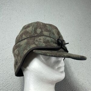 Stormy Kromer Hat Trapper Fitted Mens 7 1/2 Green Camo Ear Flap Winter Wool